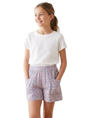 Matilda Jane Girls Floral  Shorts Linen Blend Elastic Waist Liberty Print Flowy